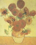 Vincent Van Gogh Still life:Vast with Fourteen Sunflowers (nn04) Spain oil painting artist